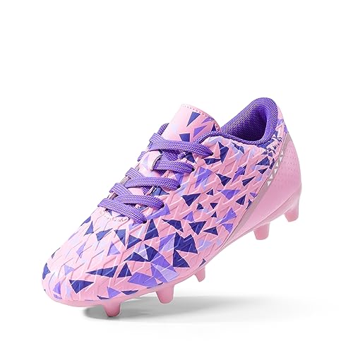 DREAM PAIRS Fußballschuhe für Jungen und Mädchen, für Jugendliche und Kinder,Size 31,PINK/LILA,HZ19003K-E von DREAM PAIRS