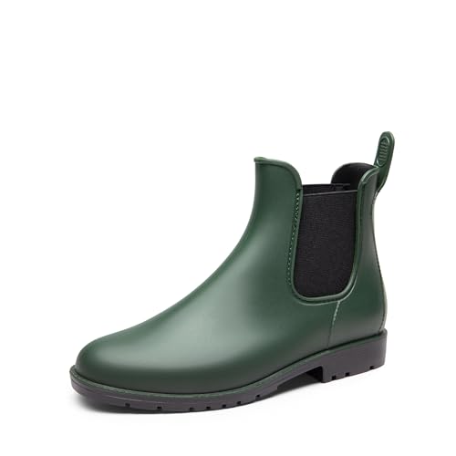 DREAM PAIRS Gummistiefel Damen wasserdicht klassische kurze Chelsea Boots,Size 39,Olivengrün,SDRB2413W DREAM PAIRS Gummistiefel Damen wasserdicht klassische kurze Chelsea Boots,Size 39,Olivengrün,SDRB2413W von DREAM PAIRS