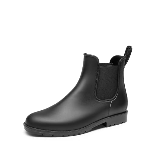 DREAM PAIRS Gummistiefel Damen wasserdicht klassische kurze Chelsea Boots,Size 43,Schwarz,SDRB2413W DREAM PAIRS Gummistiefel Damen wasserdicht klassische kurze Chelsea Boots,Size 43,Schwarz,SDRB2413W von DREAM PAIRS