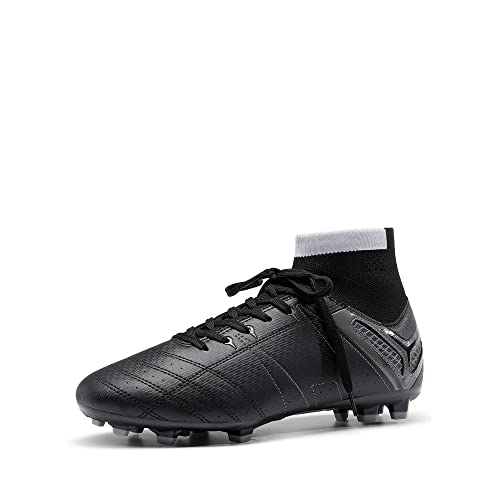 DREAM PAIRS Herren Fußballschuhe High Top Professionelle Outdoor-Training Athletics Trainingsschuhe Schnürsenkel Football Schuhe SCHWARZ/GRAU 41 (EUR) SDSS2301M-E von DREAM PAIRS