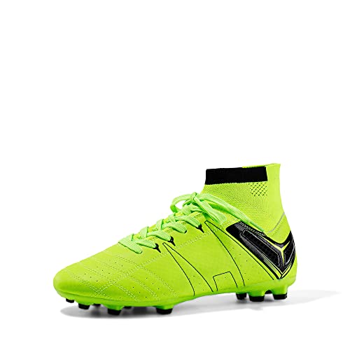 DREAM PAIRS Herren Fußballschuhe High Top Professionelle Outdoor-Training Athletics Trainingsschuhe Schnürsenkel Football Schuhe ZITRONENGRÜN 39 (EUR) SDSS2301M-E von DREAM PAIRS