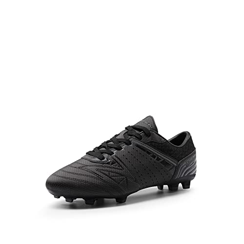 DREAM PAIRS Herren Fußballschuhe Jugen Trainingsschuhe Professionelle Stollen Spikes Cleats Outdoor Sport Football Schuhe,Size 42,SCHWARZ/DUNKELGRAU,160859-M-E von DREAM PAIRS
