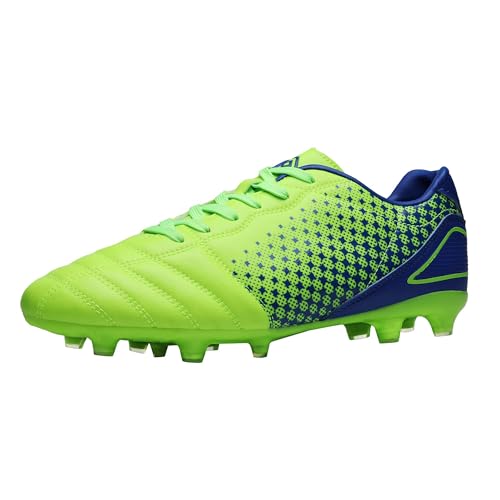 DREAM PAIRS Herren Fußballschuhe Professionelle Trainingsschuhe Stollen Spikes Cleats Outdoor Sport Football Schuhe,Size 44.5,Neon/Grün/Königlich,SUPERFLIGHT-1 von DREAM PAIRS