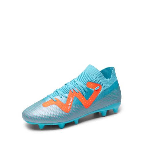 DREAM PAIRS Herren Fußballschuhe Top Professionelle Athletics Trainingsschuhe Outdoor Sport Football Schuhe Fussballschuhe,Size 38,Blau/rot,SDSS2402M-E von DREAM PAIRS