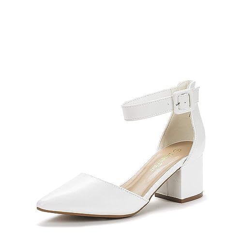 DREAM PAIRS Hochzeitsschuhe Damen Spangenpumps Tanzschuhe Sandaletten mit Blockabsatz Slingback Pumps,Size 41,Weiss/Pu,ANNEE DREAM PAIRS Hochzeitsschuhe Damen Spangenpumps Tanzschuhe Sandaletten mit Blockabsatz Slingback Pumps,Size 41,Weiss/Pu,ANNEE von DREAM PAIRS