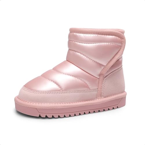 DREAM PAIRS Jungen Mädchen Schneestiefel fashion Winterstiefel mittelere Stiefel mit Warm Kunstfellfutter ROSA 30 (EUR) SDSB2306K-E von DREAM PAIRS