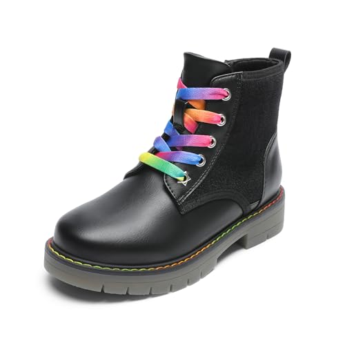 DREAM PAIRS Jungen Mädchen Stiefel Klassische Stiefel für Kinder Herbst Frühling fashion Winterstiefel mittelere Stiefel Schwarz SDBO2220K-1 35EU/3US von DREAM PAIRS