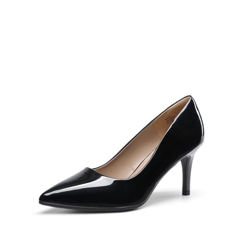 DREAM PAIRS Damen Klassische, modische Pumps mit spitzer Zehenpartie und hohem Absatz,Size 37,Schwarz-Pat1,KUCCI von DREAM PAIRS