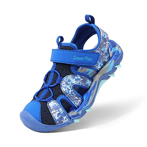 DREAM PAIRS Kinder Sandalen Jungen Mädchen Outdoor Sommer Sport Sandalen Klettverschluss Sommer Schuhe ROYAL BLAU 33 (EUR) SDAS2305K-E von DREAM PAIRS