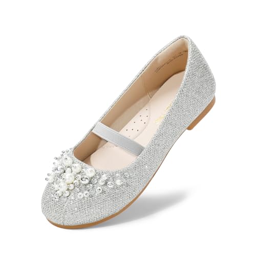 DREAM PAIRS Mädchen Mary Jane Ballerina Flache Schuhe Elegante Prinzessin Schuhe, Partys Hochzeiten für Kleinkind, Kinder, Gold Glitzer 22 AURORA-03 von DREAM PAIRS