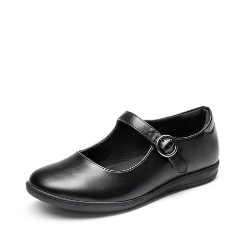 DREAM PAIRS Mädchen Mary Jane Ballerina Flache Schuhe Elegante Schulschuh Preppy-Stil,Size 28.5,SCHWARZ,KFL217 von DREAM PAIRS