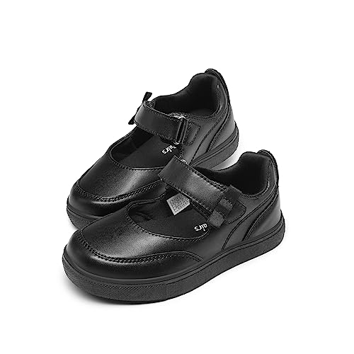 DREAM PAIRS Mädchen Mary Jane Ballerina Flache Schuhe Elegante Schulschuh Preppy-Stil,Size 24,SCHWARZ,SDFS2323K von DREAM PAIRS