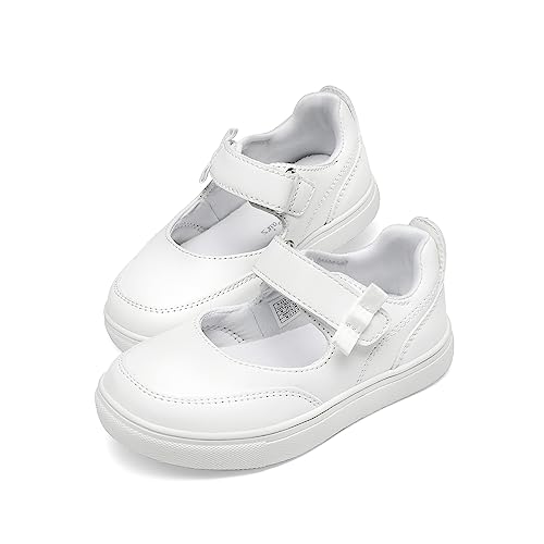 DREAM PAIRS Mädchen Mary Jane Ballerina Flache Schuhe Elegante Schulschuh Preppy-Stil,Size 32,Weiss,SDFS2323K von DREAM PAIRS