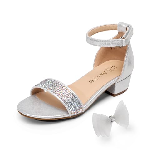 DREAM PAIRS mädchen Sandalen Sommer Kinder Prinzessin Schuhe Abnehmbare Schleife Niedriger Knöchelriemen Absatz High Heels Mary Jane Schuhe,Size 30,Silber,SDSD2320K DREAM PAIRS mädchen Sandalen Sommer Kinder Prinzessin Schuhe Abnehmbare Schleife Niedriger Knöchelriemen Absatz High Heels Mary Jane Schuhe,Size 30,Silber,SDSD2320K von DREAM PAIRS