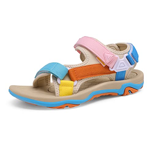 DREAM PAIRS Sandalen Damen Sommer Sandals Women TPR-Sohle & komfortable EVA-Zwischensohle,Size 41.5,Regenbogen,DSA214 von DREAM PAIRS