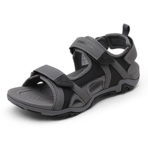 DREAM PAIRS Herren Sandalen Wandern Wasser Strand Sport Outdoor Sportliche Bogen Unterstützung Sommer Sandal,Size 41,Grau,SDSA228M von DREAM PAIRS