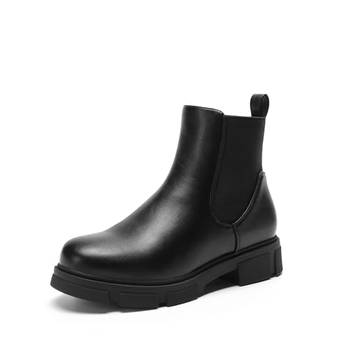 DREAM PAIRS Stiefeletten Damen Chelsea Boots Damen Ankle Boots Gefüttert mit Kunstfellmaterial für Wärme und Komfort,Size 38,Schwarz,DWEMAB2501 DREAM PAIRS Stiefeletten Damen Chelsea Boots Damen Ankle Boots Gefüttert mit Kunstfellmaterial für Wärme und Komfort,Size 38,Schwarz,DWEMAB2501 von DREAM PAIRS