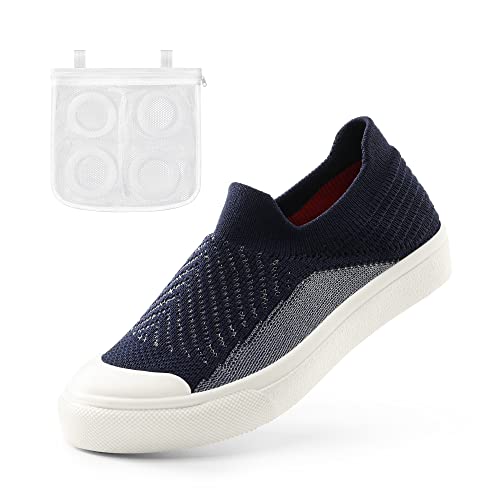 DREAM PAIRS Turnschuhe Kinder Sportschuhe Mädchen Jungen Maschinenwaschbar Sneaker Hallenschuhe Mesh Atmungsaktiv Laufschuhe Outdoor Navy SDFS2309K-E Größe 33 (EUR) von DREAM PAIRS