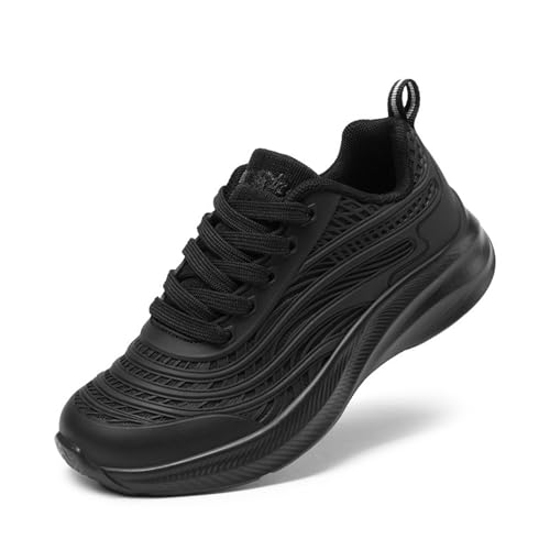 DREAM PAIRS Turnschuhe Kinder Sportschuhe Mädchen Jungen Sneaker Hallenschuhe Atmungsaktiv Laufschuhe Outdoor Schnüren Tennisschuhe,Size 28,Alles Schwarz,SDRS2330K,Size 31,Alles Schwarz,SDRS2330K von DREAM PAIRS