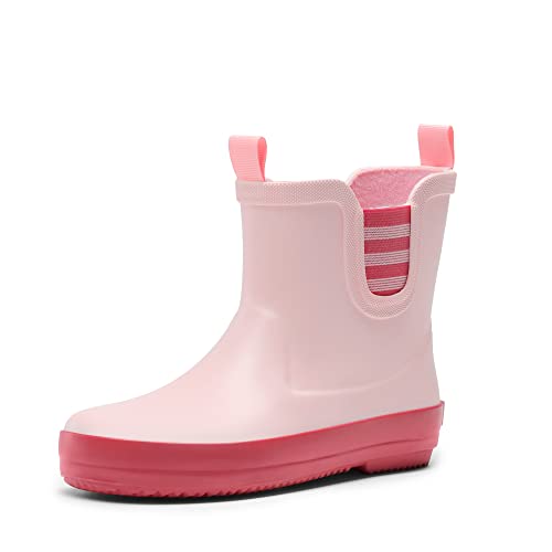 Dream Paris Kinder Gummistiefel Regenschuhe Rutschfest und leicht für Jungen und Mädchen SDRB2201K-E PINK/ROSE RED 28 (EUR) von Dream Pairs