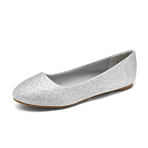 Sole-Simple,Size 40,Silber/Glitzer,Sole-Simple von DREAM PAIRS
