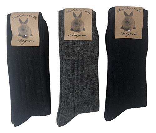 DREAM SOCKS Wollsocken Herren Damen Warm,Angora Socken sehr dick Flauschig, 3 or 6 paar. (39-42, 3 pairs set.DARK COLOURS) von DREAM SOCKS