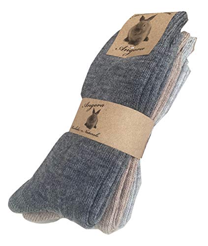 DREAM SOCKS Wollsocken Herren Damen Warm,Angora Socken sehr dick Flauschig, 3 or 6 paar. (43-46, 3 pairs set.LIGHT COLOURS) von DREAM SOCKS