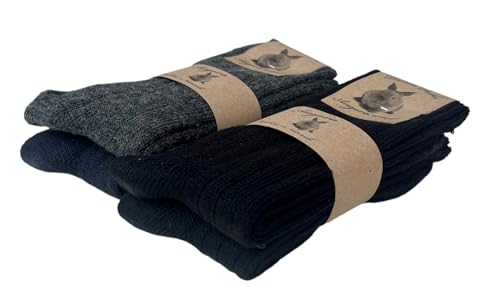 DREAM SOCKS Wollsocken Herren Damen Warme Angora-Socken sehr dick flauschig 3 oder 6 Paar, 4 x Angora Dark Colors, 43-46 von DREAM SOCKS