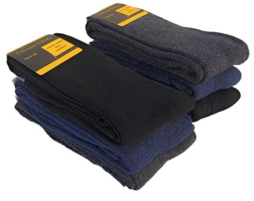 DREAM SOCKS lange Socken aus Thermo-Fleece, Winter-Skisocken gegen Kälte, dicke Socken mit hoher Wärmeisolierung, verschiedene Sortimente (3er-Pack oder 6er-Pack) (41-46, 6 Paare set.DARK) von DREAM SOCKS