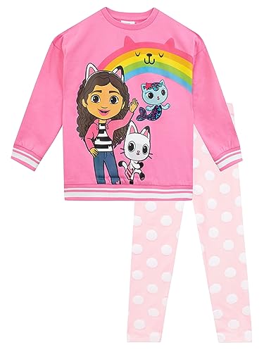 DREAMWORKS GABBY'S DOLLHOUSE Set Aus Sweatshirt Und Leggings Für Mädchen | Pandy Paws Und Mercat Co Ord Set | Mädchen-Outfits | Offizielle Gabby-Ware | 104 von DREAMWORKS GABBY'S DOLLHOUSE