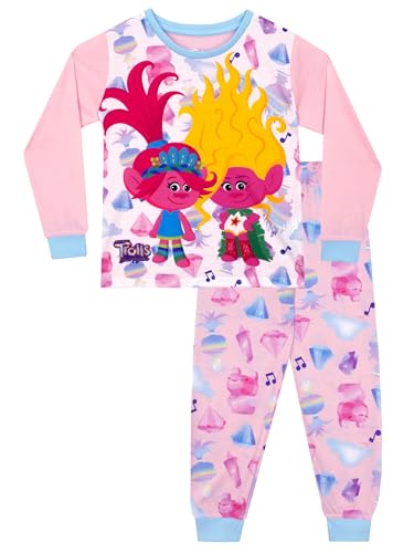 Trolls Schlafanzug | Schlafanzüge Für Mädchen | Kinder Pyjama Mädchen | Rosa | 128 von DREAMWORKS TROLLS