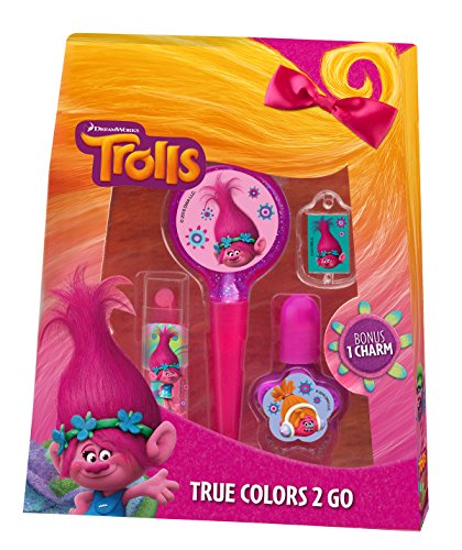 True Colors 2 Go - Geschenkset mit einer feinen Auswahl an Kinder-Kosmetik und Accessoires von"TROLLS" von DREAMWORKS TROLLS