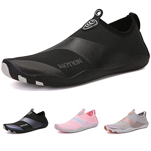 DRECAGE Barfußschuhe Damen Herren Badeschuhe Schnell Trocknend Wasserschuhe Schwimmschuhe rutschfest Atmungsaktiv Strandschuhe für Wassersport Gr.35-45 Etikettengröße 37 EU von DRECAGE