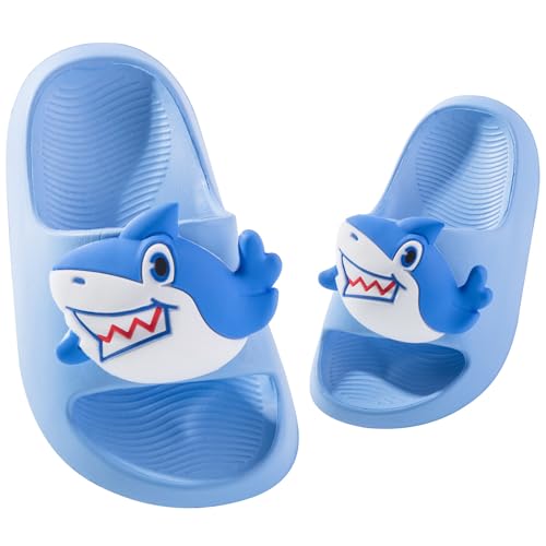 DRECAGE Badelatschen Kinder Mädchen Badeschlappen Jungen Weiche Rutschfeste Badesandalen Sommer Badeschuhe Hausschuhe Blau Hai 29-30 EU DRECAGE Badelatschen Kinder Mädchen Badeschlappen Jungen Weiche Rutschfeste Badesandalen Sommer Badeschuhe Hausschuhe Blau Hai 29-30 EU von DRECAGE