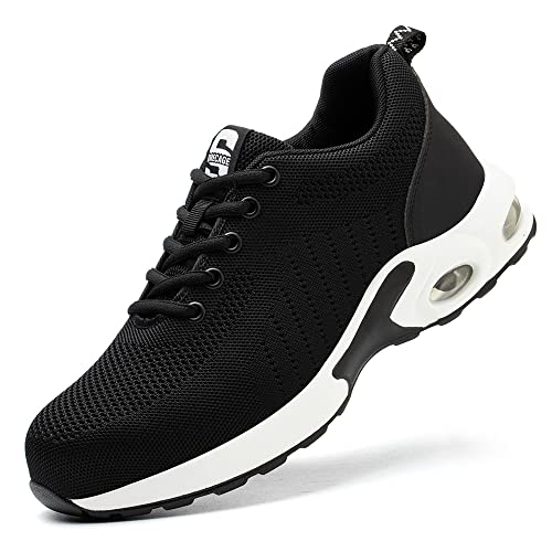 DRECAGE Sicherheitsschuhe Herren Leicht Arbeitsschuhe Damen Sportliche Atmungsaktive Stahlkappenschuhe rutschfest Luftkissen Schutzschuhe 9192 Weiß 38 EU DRECAGE Sicherheitsschuhe Herren Leicht Arbeitsschuhe Damen Sportliche Atmungsaktive Stahlkappenschuhe rutschfest Luftkissen Schutzschuhe 9192 Weiß 38 EU von DRECAGE
