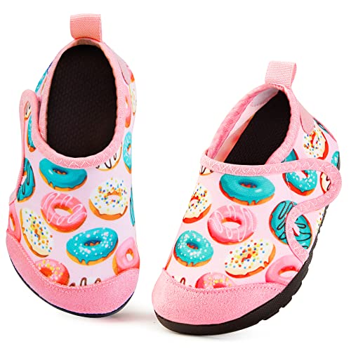 Kinder Badeschuhe Schnell Trocknend Wasserschuhe Mädchen Jungen Schnell Trocknend Aquaschuhe Barfußschuhe KlePinkinder Barfußschuhe Strandschuhe Schwimmschuhe LPink 20/21 EU, Herstellergr. 23-24 von DRECAGE