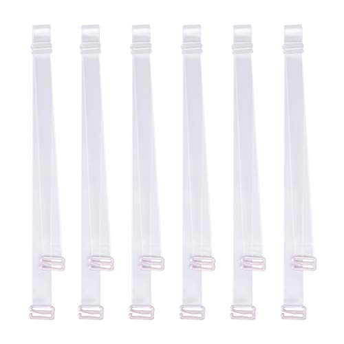 3 Pairs 0.7in Bh TräGer Transparent Rutschfeste Verstellbare Bh Mit Durchsichtigen TräGern Unsichtbareweiche Silikon Transparente Ersatz Bh Schultergurte von DREETINO