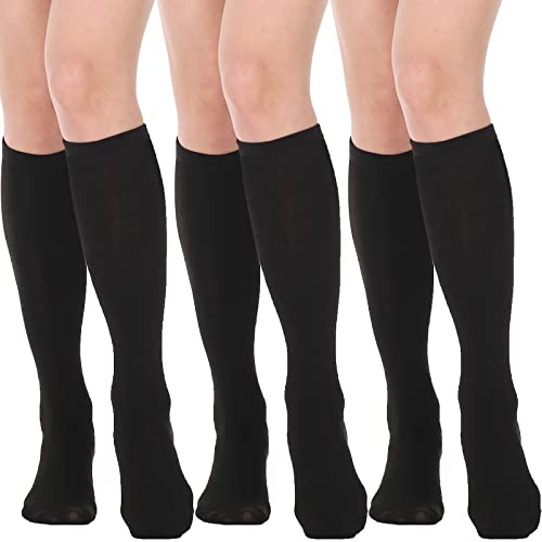 DRESHOW 3 Paar Damen Mädchen Kniestrümpfe Sportsocken Strümpfe Strümpfe Laufsocken Volleyball Cosplay Streifen Strumpf von DRESHOW