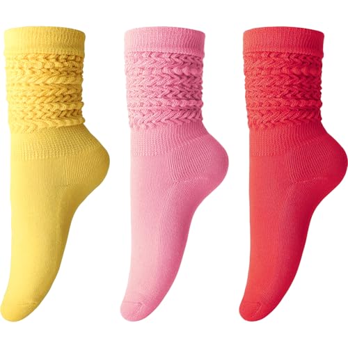 DRESHOW Damen Slouch Socken Extra Lange Scrunch Kniehohe Stiefelsocken Weiche Scrunch Socken Stricken Baumwolle Knie hoch Stiefelsocken von DRESHOW