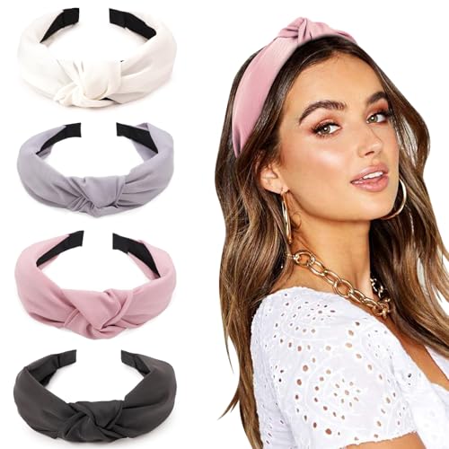 DRESHOW Haarreifen Damen Mädchen 4 Stück Verknotet Stirnband Haarreif Damen Boho Breite Haarbänder Anti-Rutsch Haarreifen DRESHOW Haarreifen Damen Mädchen 4 Stück Verknotet Stirnband Haarreif Damen Boho Breite Haarbänder Anti-Rutsch Haarreifen von DRESHOW