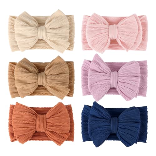 DRESHOW 6 Stück Baby Haarband Baby Stirnbänder Baby Mädchen Nylon Stirnband Neugeborene Kleinkinder Haarbänder und Bögen Kinder Haarschmuck DRESHOW 6 Stück Baby Haarband Baby Stirnbänder Baby Mädchen Nylon Stirnband Neugeborene Kleinkinder Haarbänder und Bögen Kinder Haarschmuck von DRESHOW