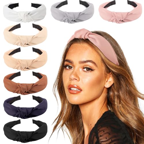 DRESHOW 8 Stück Damen Stirnband Kopfband Haarband Turban Elastische Kopf Wickeln Niedlich Haarschmuck für Mädchen von DRESHOW