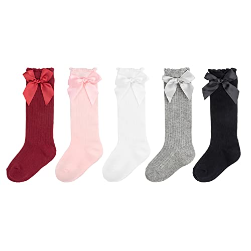 DRESHOW Baby Mädchen Kniestrümpfe Kleinkind Kleid Socken Baby Schleife Strumpf Baumwolle Säuglingssocken DRESHOW Baby Mädchen Kniestrümpfe Kleinkind Kleid Socken Baby Schleife Strumpf Baumwolle Säuglingssocken von DRESHOW