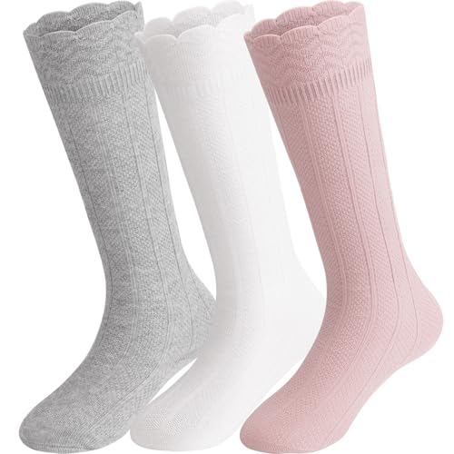 DRESHOW Baby Mädchen Kniestrümpfe Kleinkind Kleid Socken Baby Strumpf Baumwolle Säuglingssocken von DRESHOW