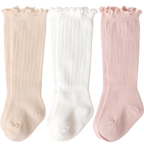 DRESHOW Baby Mädchen Kniestrümpfe Kleinkind Kleid Socken Baby Strumpf Baumwolle Säuglingssocken von DRESHOW
