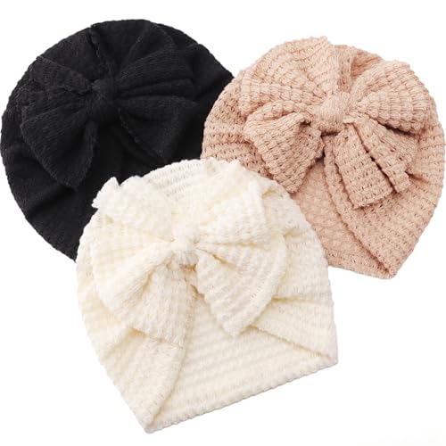DRESHOW Baby Turban Hüte Turban Brötchen Knoten Baby Infant Beanie Baby Mädchen Weiche Nette Kleinkind Mütze von DRESHOW
