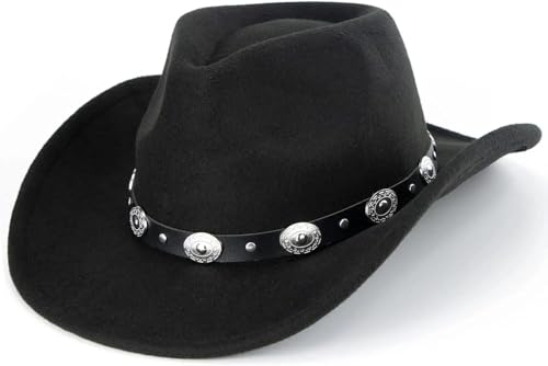 DRESHOW Cowboyhut Kinder Jungen Mädchen Fedora Hut Western mit Schnalle Gürtel Retro Panama Hüte Unisex Aufgerollte Mützen 4-12 Jahre DRESHOW Cowboyhut Kinder Jungen Mädchen Fedora Hut Western mit Schnalle Gürtel Retro Panama Hüte Unisex Aufgerollte Mützen 4-12 Jahre von DRESHOW