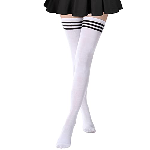DRESHOW Damen Extra Lange Socken Überknie Lange Kniestrümpfe Overknee Strümpfe Retro Schüler Überknie Strick Socken DRESHOW Damen Extra Lange Socken Überknie Lange Kniestrümpfe Overknee Strümpfe Retro Schüler Überknie Strick Socken von DRESHOW