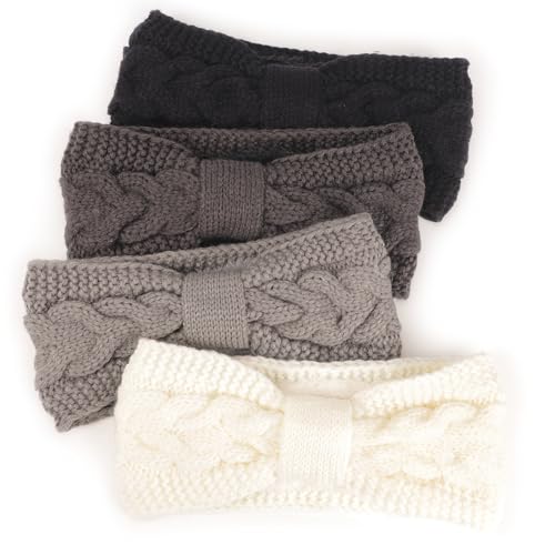 DRESHOW Damen Warm Gestricktes Stirnband Winter Ohrenwärmer Gehäkelte Kopfwickel Dickes Fleecefutter Haarbänder DRESHOW Damen Warm Gestricktes Stirnband Winter Ohrenwärmer Gehäkelte Kopfwickel Dickes Fleecefutter Haarbänder von DRESHOW