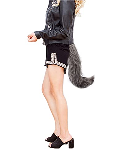 DRESHOW Fuchspelzschwanz Cosplay Kostüm Party Super riesiger flauschiger Schwanz für Damen von DRESHOW